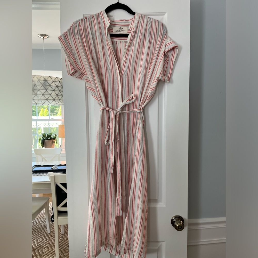 Trovata Birds of Paradis Astrid Striped Midi Dress